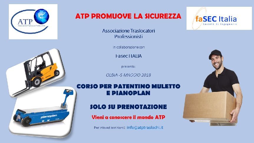 ATP PROMUOVE LA SICUREZZA SUL LAVORO